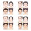 16Pcs Durable Kids Face Painting Practice Boards Plastic Assorted 7
