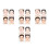 16Pcs Durable Kids Face Painting Practice Boards Plastic Assorted 5