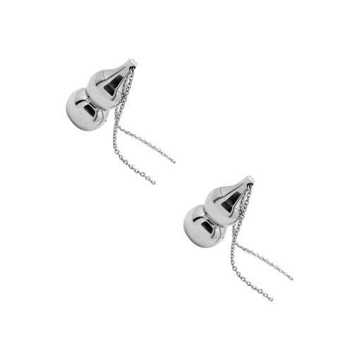 2Pcs Silver Infant Necklace with Gourd Keepsake Pendant for Babies 2