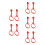 10Pcs Playpen Pull Up Rings Safe Plastic Baby Walking Helper Red 9