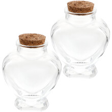 6Pcs Transparent Glass Containers with Cork for DIY Wishing Bottles