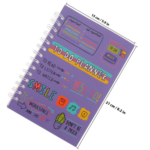 Cahier De Planification Violet Multifonction En Solide 1