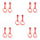 10Pcs Playpen Pull Up Rings Safe Plastic Baby Walking Helper Red 7