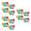 60Pcs Translucent 6 Sided Colored Bulk Set for Classroom Teaching 7