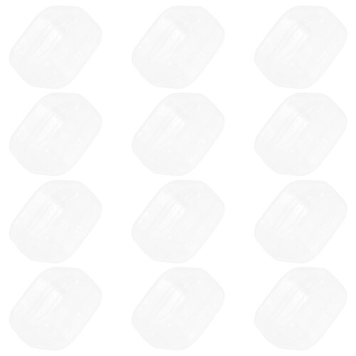 24Pcs Clear Mini Rectangular Storage Boxes White Plastic Organizer