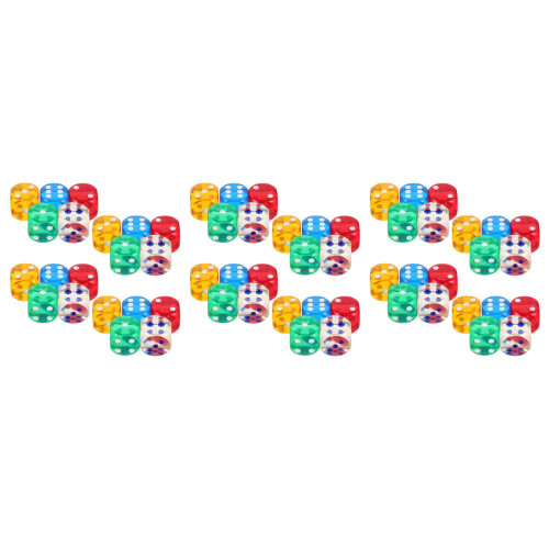 60Pcs Translucent 6 Sided Colored Bulk Set for Classroom Teaching 2