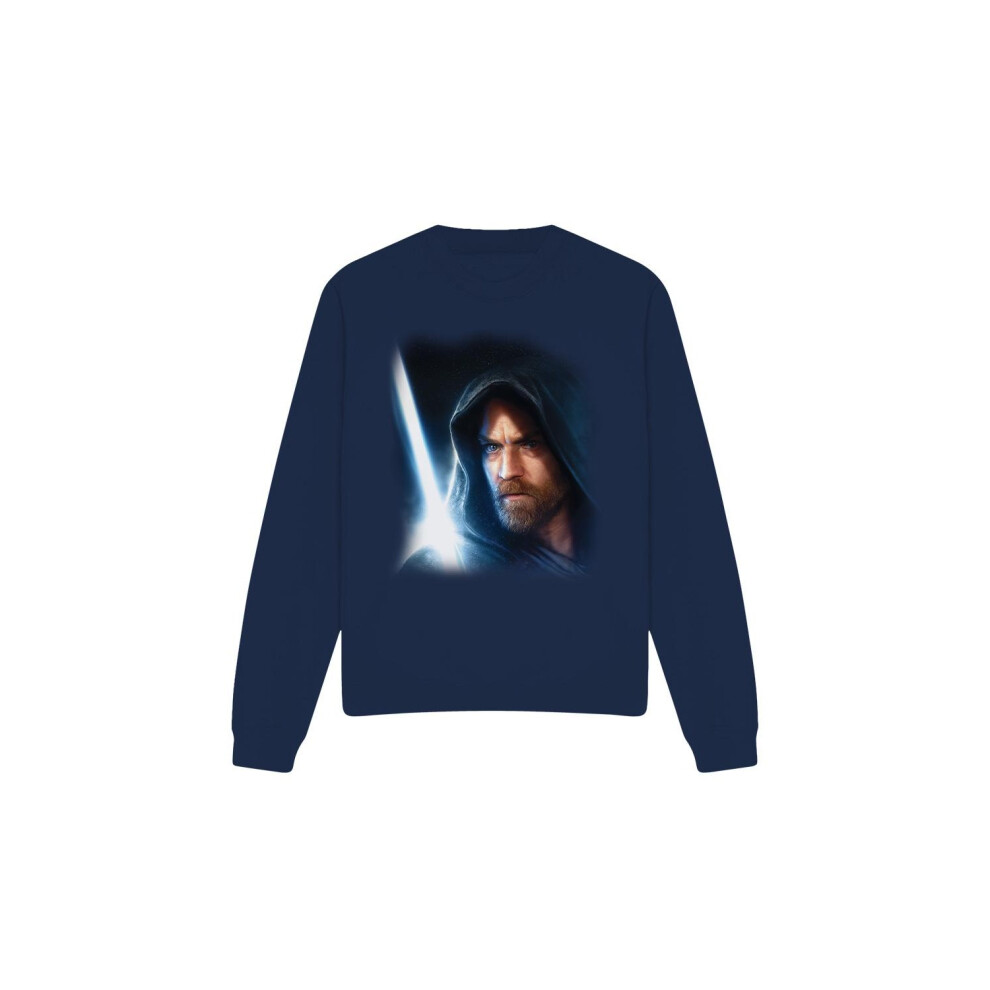 Star Wars (L, Navy) Unisex Adult Obi Wan Kenobi Poster Sweatshirt Blue,Multicoloured