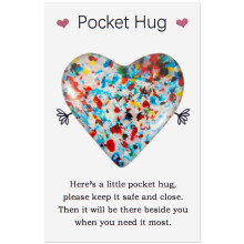 HBJSP Pocket Hugs Heart, Thinking of You Gifts, Keepsake Gifts for Women Friends, Go to University School Positive Good Luck Birthday Wedding
