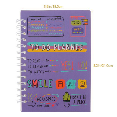 Cahier De Planification Violet Multifonction En Solide 2