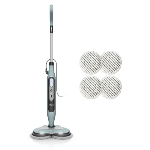 Shark Automatic Steam and Scrub Mop with Steam Blaster & 6 Rotating Dirt Grip Power Pads, 3 Steam Settings, Stain & Dirt Removal for All Sealed Hard