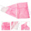 2Pcs Breathable Pink Pet Grooming Bag with Pull Rope for Bath 10