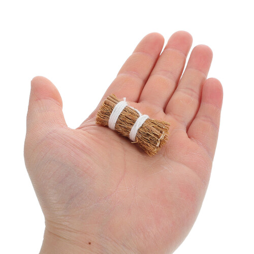 12Pcs Tiny Faux Hay Bales Lightweight Mini Straw for Craft Projects 2