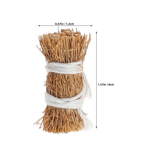 12Pcs Tiny Faux Hay Bales Lightweight Mini Straw for Craft Projects 1