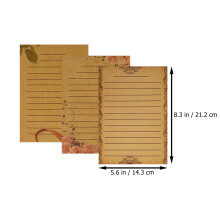 12Sets Kraft Schrijfpapier Set Vintage Kleur Voor Brieven En Notities