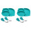 2Pcs Safe Silicone Baby Dinner Plate Divided Kids Feeding Tableware 2