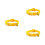 3Pcs Durable Yellow Bell Collar for Small Dogs Adjustable Design 6