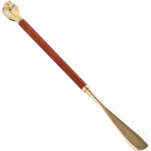 4Pcs Long Handle Shoe Horns Zinc Alloy Wood for Home Use Multi Color