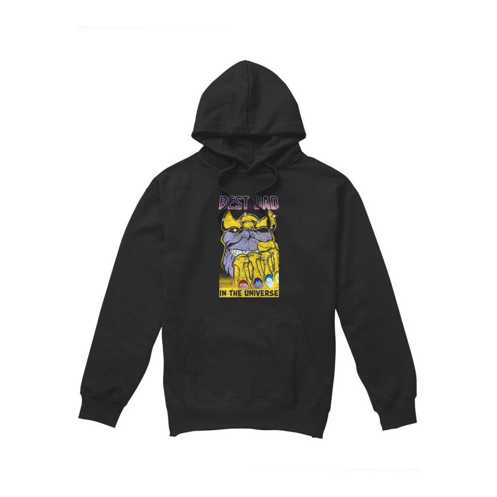 Avengers (Xxl, ) Mens Best Dad Thanos Hoodie Black