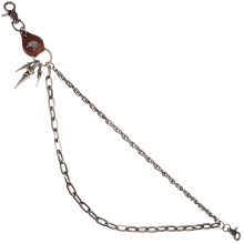 2Pcs Multi-Color Pants Chain for Men Durable Zinc Alloy PU Decoration