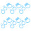 36Pcs Durable Blue Silicone Chopstick Training Rings for Children 2