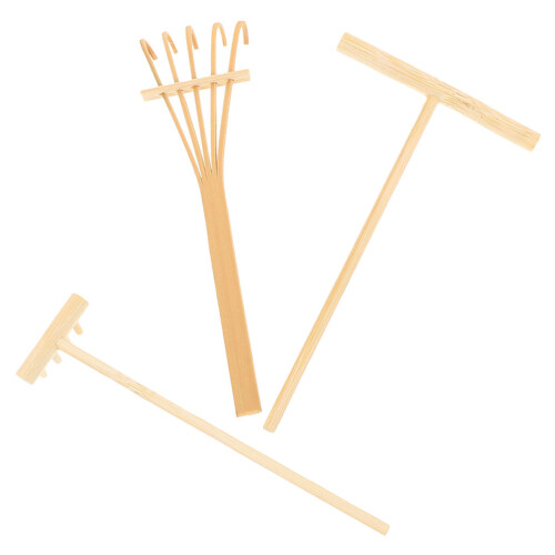 5Ensembles Accessoires Bambou Rateaux Miniatures Pour Zen 1