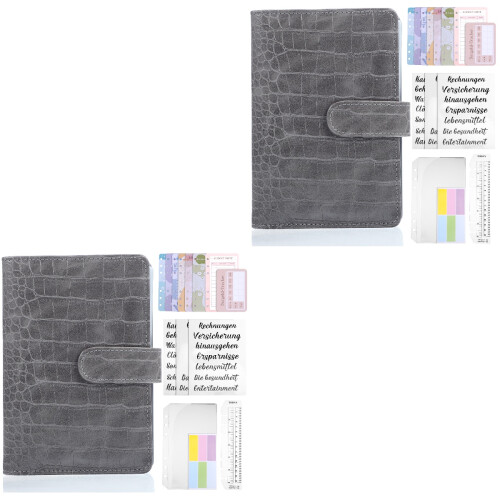 2Pcs Money Saving Binder Budget Journal Lightweight Office Use 2