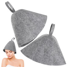10St Grijze Vilten Sauna Hoed Comfortabel Ademend Sauna Voor Bad