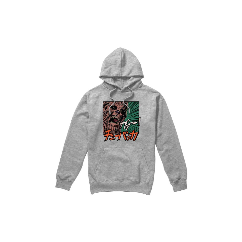 Star Wars (Xl, Sport Heather) Mens Chewbacca Japanese Hoodie Multicoloured
