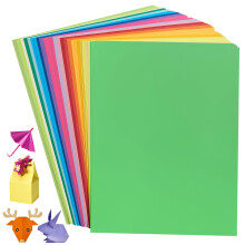 Coloured Origami Paper 200 Sheets, A4 20 Bright Colors 70gsm 8.3"11.7” Double-Sided Folding Paper for DIY Arts Crafts Projects Kids Adults UAP200B