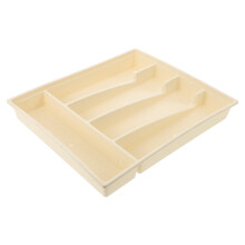 3St Beige Keukenbestek Organizer Van PP Met Praktische Afdruipdesign
