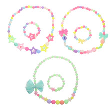 6Sets Beaded Kinderketting En Armband Set Party Decor Assorti Kleuren