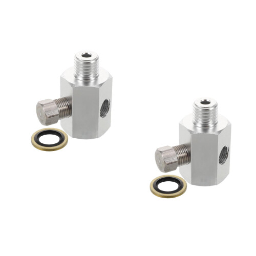 2St Aluminium Turbo Tee Fitting Voor Auto's En Suv's 2