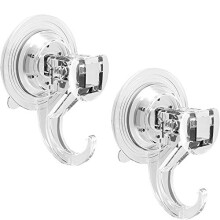 Quntis Suction Hooks 2 Packs Powerful Push and Lock Vacuum MultiPurpose Suc