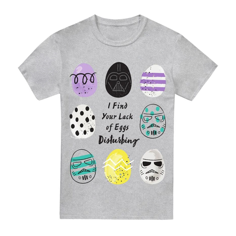 Star Wars (L, Sport Heather) Mens Your Lack Of Easter Eggs Disturbing Darth Vader T-Shirt
