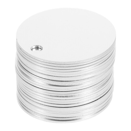 25Pz Targhette Alluminio Argento Per Animali E Fai Da Te