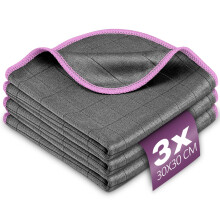 Airlab 3X Magic Glass Cleaning Cloth 400 GSM, Thickened Carbon Polishing Cloth Lint Free Streak Free Microfiber Cloth for Windows Bathroom Mirror Car