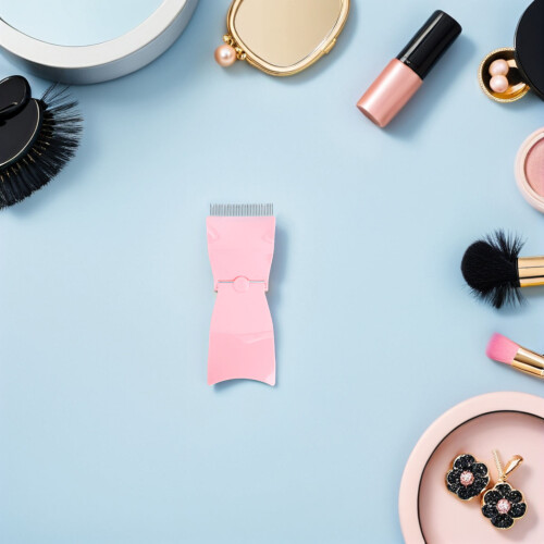 4St Plastic Roze Eyebrow Combs Met Rvs Voor Precisie En 2