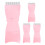 4St Plastic Roze Eyebrow Combs Met Rvs Voor Precisie En 8