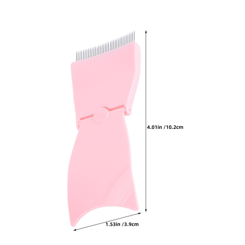 4St Plastic Roze Eyebrow Combs Met Rvs Voor Precisie En 1