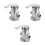 3St 3- Mengventiel Stainless Badkamer Douchekraanset 6