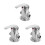 3St 3- Mengventiel Stainless Badkamer Douchekraanset 8