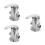 3St 3- Mengventiel Stainless Badkamer Douchekraanset 5