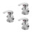 3St 3- Mengventiel Stainless Badkamer Douchekraanset 10