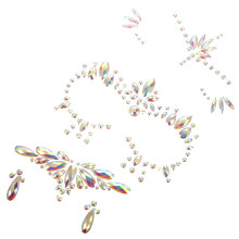 Glow-in-The-Dark Face Gems Stickers Groen Diverse Patronen