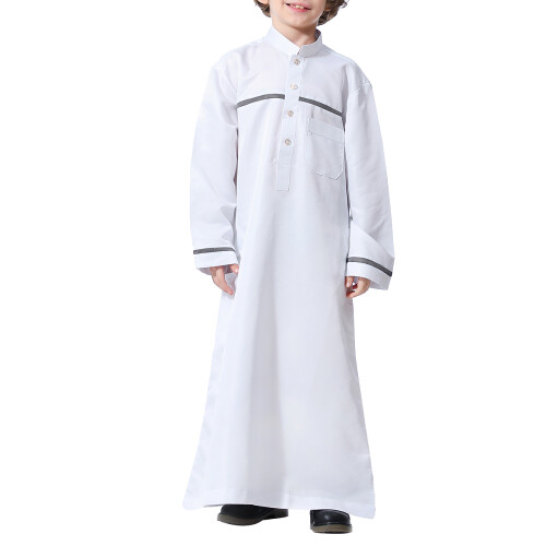 Witte Jongens Robe Lange Traditioneel Comfortabel Model
