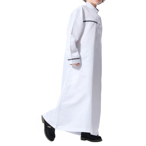 Witte Jongens Robe Lange Traditioneel Comfortabel Model 2