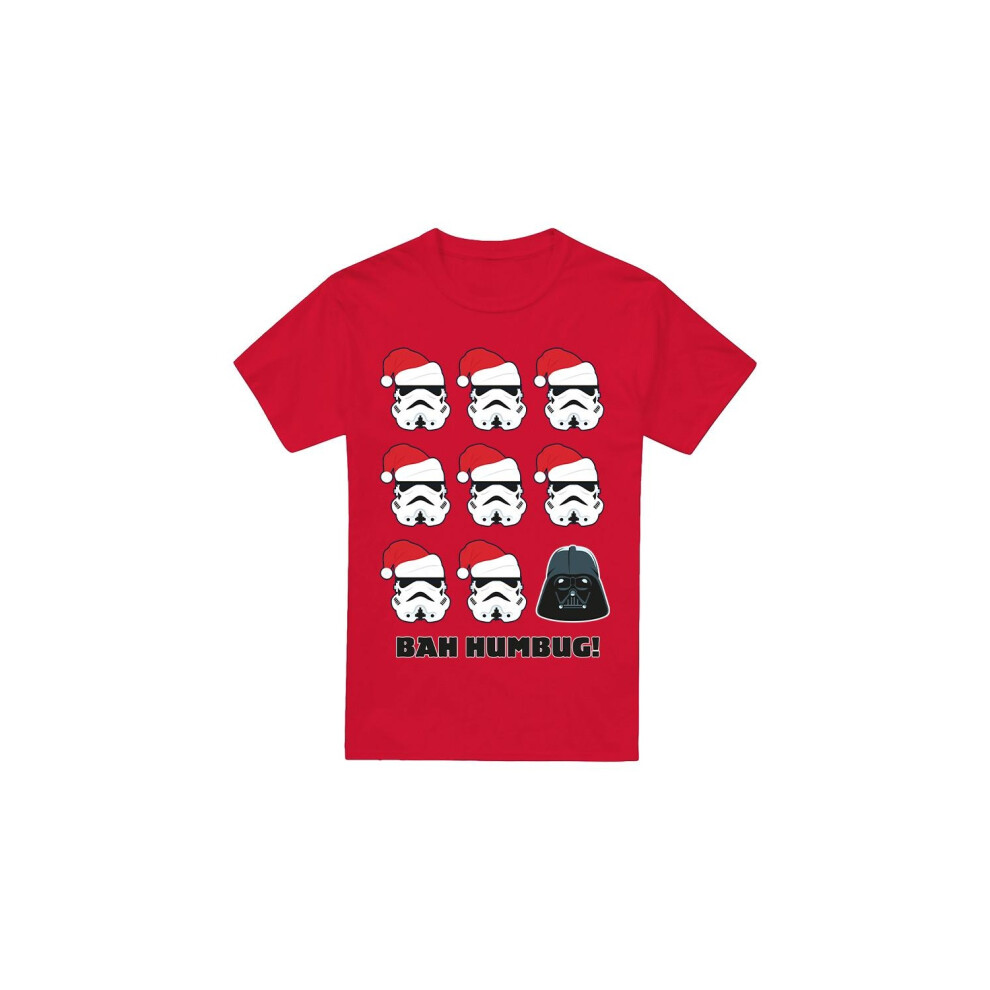 Star Wars (Xxl, Red) Mens Bah Humbug Stormtrooper Darth Vader T-Shirt
