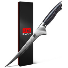 SHAN ZU Boning Knife in Powder Steel 18cm -Japanese Kitchen Filleting Knives 63HRC High Carbon Fish Fillet Knives