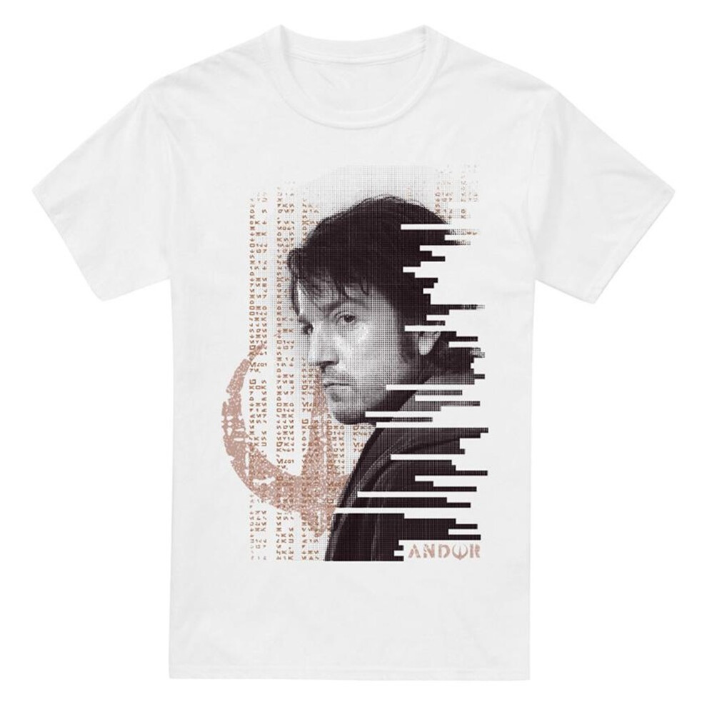 Star Wars (Xxl, ) Mens Redacted Andor T-Shirt White