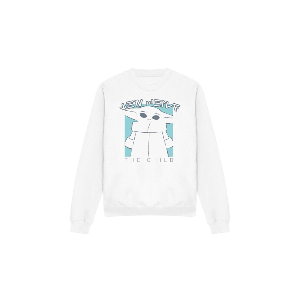 Star Wars (M, ) Unisex Adult The Child Sweatshirt White